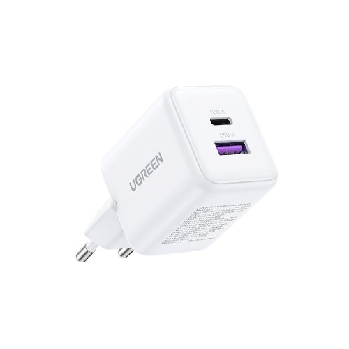 Φορτιστής Σπιτιού GaN PD 30W UGREEN X516 65015 2 Θέσεων Λευκό