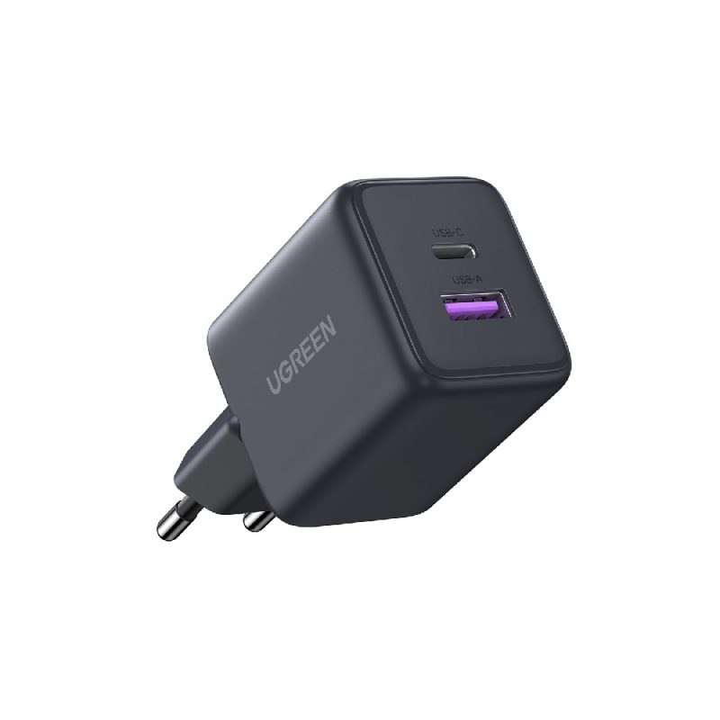 Φορτιστής Σπιτιού GaN PD 30W UGREEN X516 55539 2 Θέσεων Γκρι