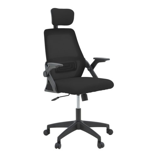 Καρέκλα γραφείου Peja pakoworld mesh ύφασμα μαύρο 58x60x107-117εκ