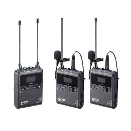 Godox WMicS1-Kit2 - UHF Kit Ασύρματου μικροφώνου πέτου (2Tx + 1Rx)