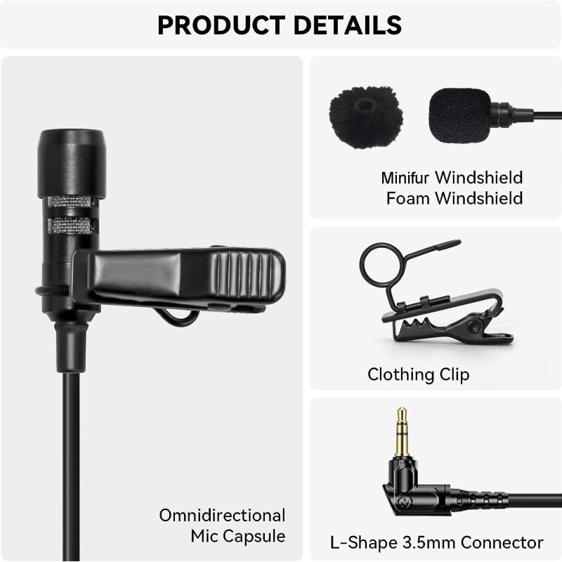 Hollyland OLM02 – Omnidirectional Lavalier μικρόφωνο για Hollyland LARK MAX - Image 2