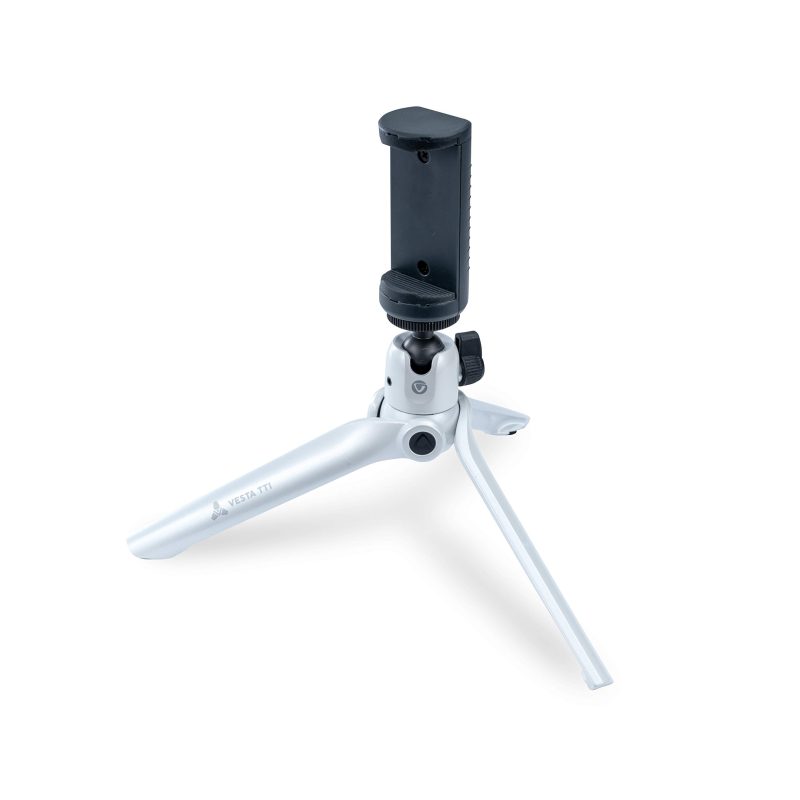 Vanguard Vesta TT1WP - Mini τρίποδο αλουμινίου με Smart Phone Holder (Λευκό)