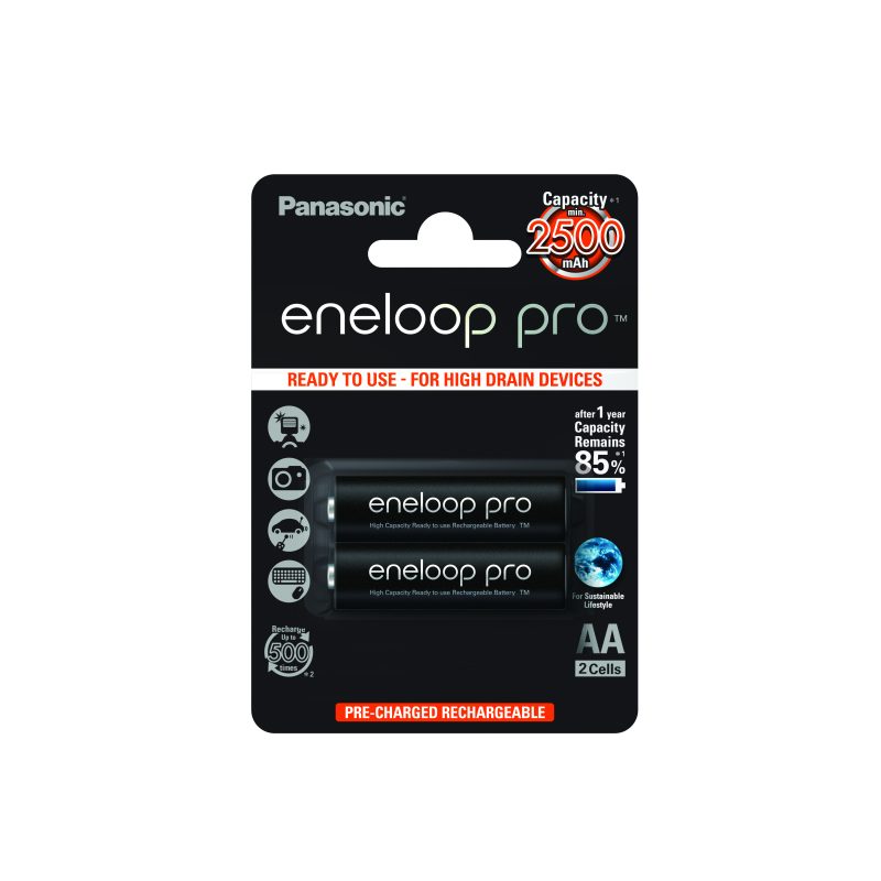 Panasonic Eneloop Pro BK-3HCDE/2BE - Επαναφορτιζόμενες Μπαταρίες ΑΑ (2 τμχ) - Image 3