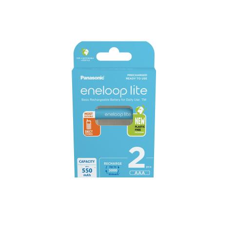 Panasonic Eneloop lite BK-4LCCE/2CP – Επαναφορτιζόμενες Μπαταρίες AΑΑ (2 τμχ)