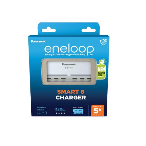 Panasonic ENELOOP BQ-CC63E – Φορτιστής AA/AAA 8 θέσεων με ενδείξεις LED