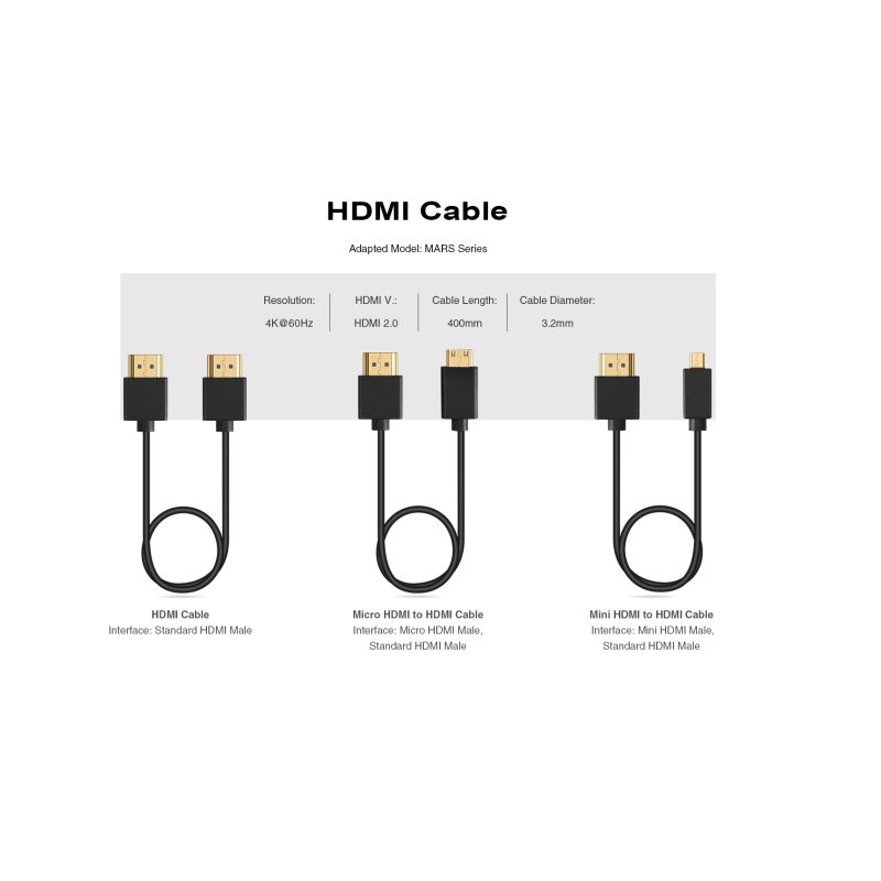 Hollyland F2MICRO – Καλώδιο 40cm Full HDMI to MICRO HDMI (Version 2.0) - Image 3