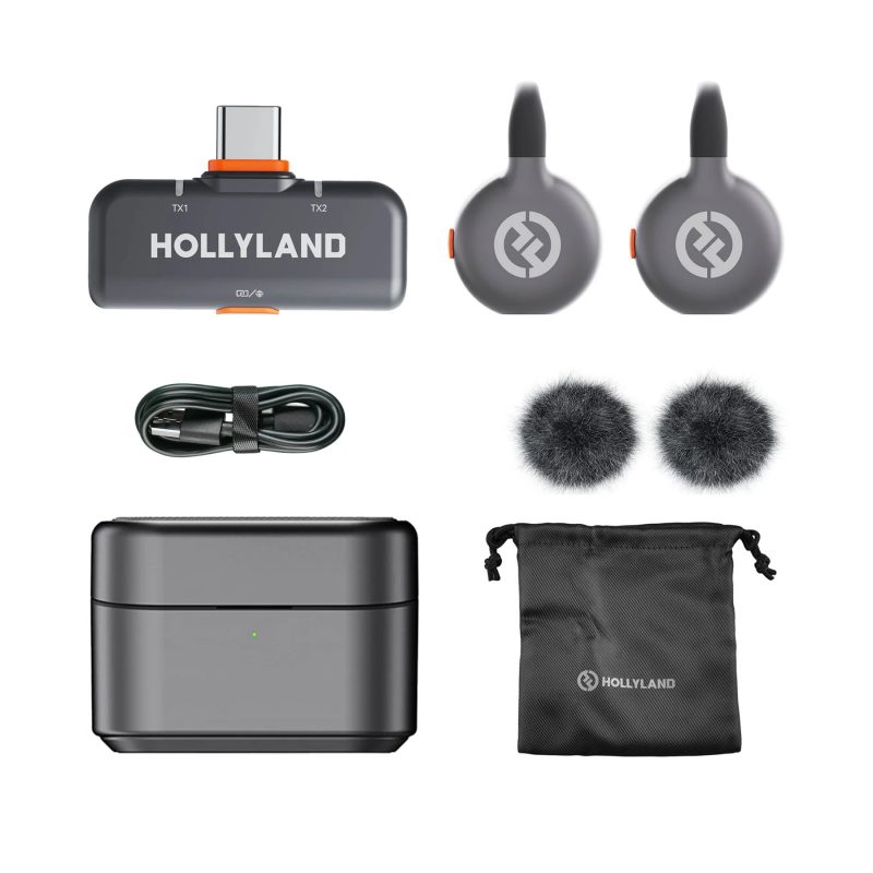 Hollyland LARK M2S USB-C – Ασύρματο μικρόφωνο (2TX + 1RX) - Image 2
