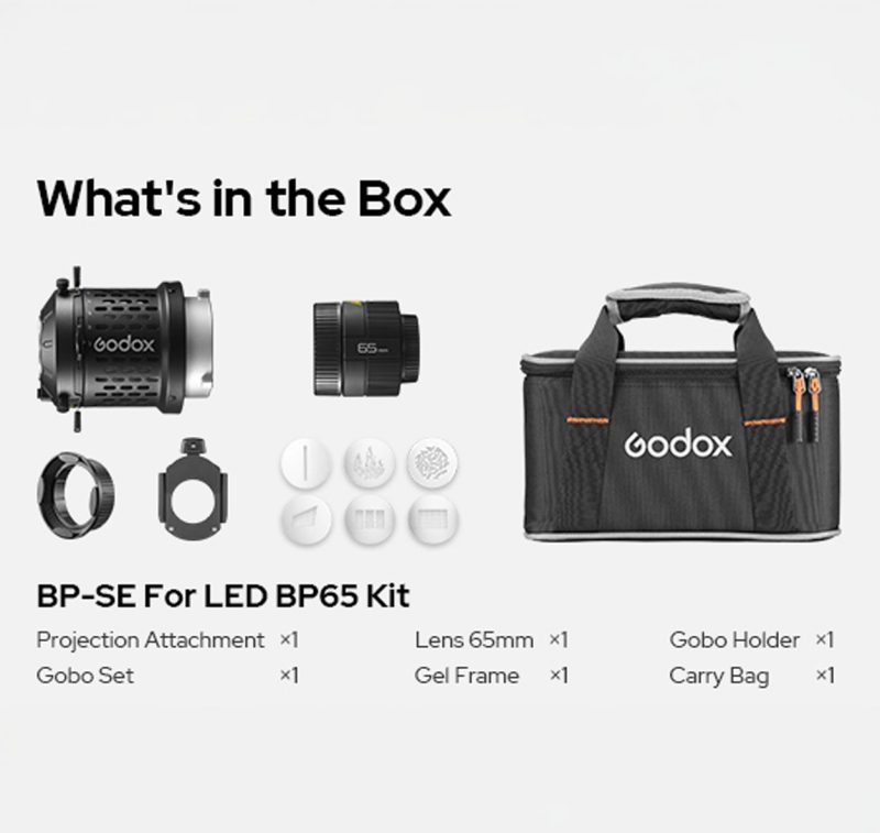 Godox BP-SE65 KIT - Projection Σύστημα με φακό 65mm για Godox LA-series - Image 3