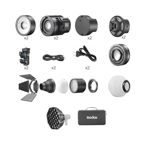 Godox RS60R 2K – Φορητό 60W Full Color RGB LED 2-Light Kit