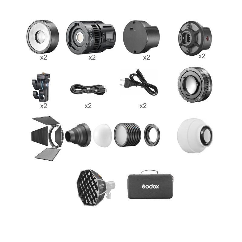 Godox RS60R 2K – Φορητό 60W Full Color RGB LED 2-Light Kit - Image 8