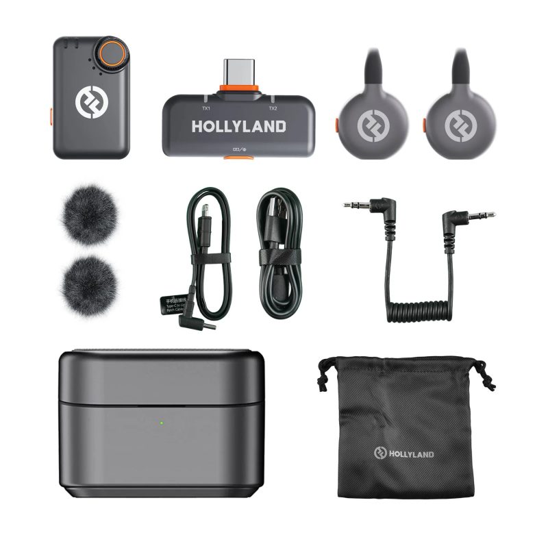 Hollyland LARK M2S Combo – Ασύρματο μικρόφωνο (2TX + 1RX) - Image 2
