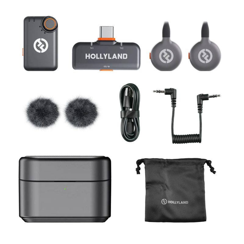 Hollyland LARK M2S Mini Combo – Ασύρματο μικρόφωνο (2TX + 1RX) - Image 2