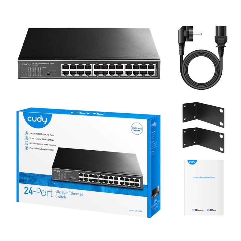 Switch 24 Θέσεων Cudy GS1024 V2.0 Gigabit Μεταλλικό - Image 6