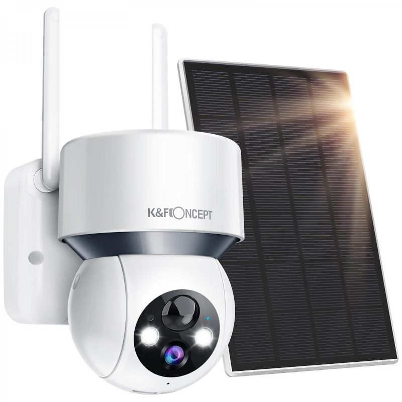 K&F Concept DQ201 Ασύρματη Κάμερα Ασφαλείας 1080P με Ηλιακό Πάνελ,Μπαταρία 9600mAh PTZ, Ανίχνευση Κίνησης, IP66 (KF50.0002)