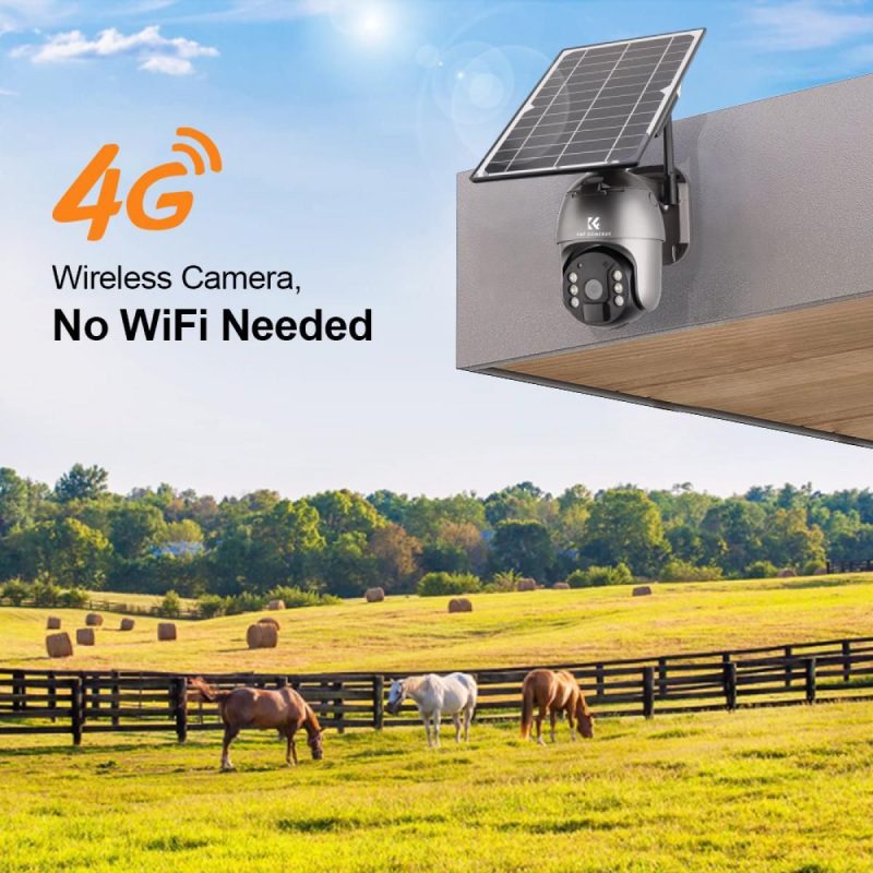 K&F Concept 4G LTE Κάμερα Ασφαλείας 2K με PIR Ανίχνευση Κίνησης, IP66 & Ηλιακό Πάνελ με Ενσωματωμένη Μπαταρία 10400mAh KF50.0009AEU - Image 3