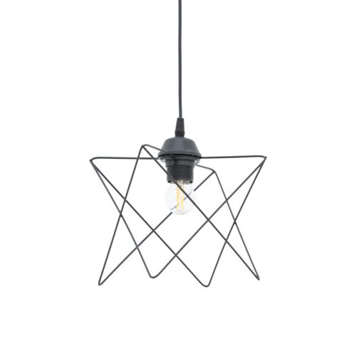 Φωτιστικό οροφής Langit pakoworld Ε27 μέταλλο μάυρο 18x18x65εκ