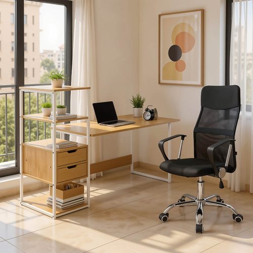 Φοιτητικό πακέτο επίπλων γραφείου Joeza pakoworld σετ 2τεμ