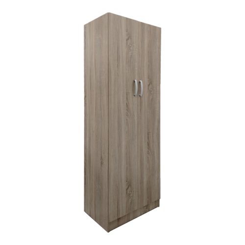 Ντουλάπα δίφυλλη Athos pakoworld σε sonoma απόχρωση 60x42x180εκ