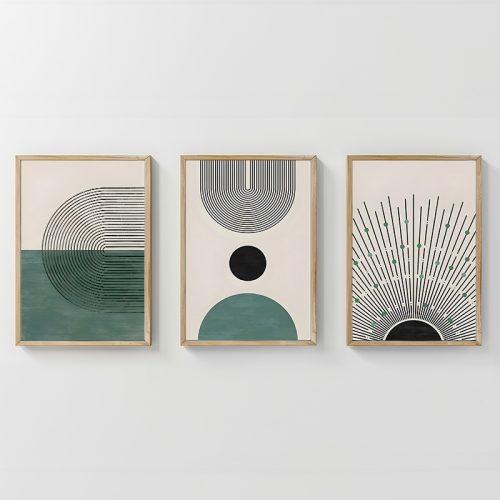 Πίνακας Kertia pakoworld τρίπτυχος με ψηφιακή εκτύπωση και πλαίσιο 33x1.5x48εκ