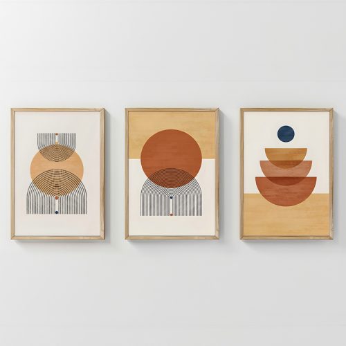 Πίνακας Mireta pakoworld τρίπτυχος με ψηφιακή εκτύπωση και πλαίσιο 33x1.5x48εκ