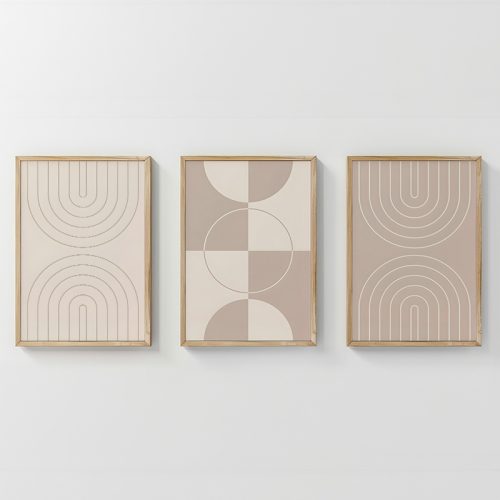 Πίνακας Zenzia pakoworld τρίπτυχος με ψηφιακή εκτύπωση και πλαίσιο 33x1.5x48εκ