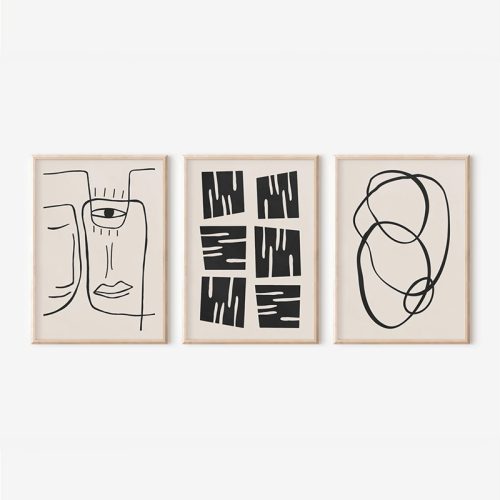 Πίνακας Lumora pakoworld τρίπτυχος με ψηφιακή εκτύπωση και πλαίσιο 33x1.5x48εκ