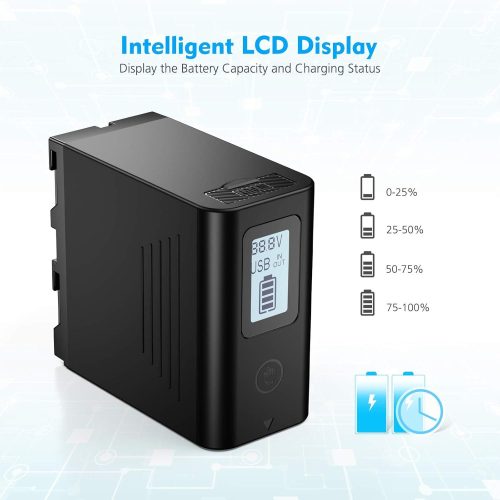 Powerextra SN-F980L Μπαταρία με Θύρες USB-C και Micro USB συμβατή με Sony NP-F970 10050mAh Li-ion