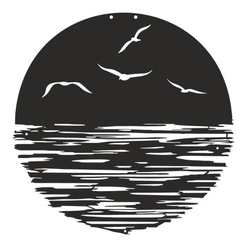 Διακοσμητικό τοίχου Seline pakooworld μαύρο μεταλλικό Φ40x0,15εκ