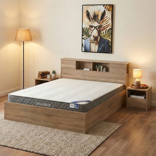 Κρεβάτι με στρώμα Olympus-Dreamer pakoworld sonoma 160x200εκ