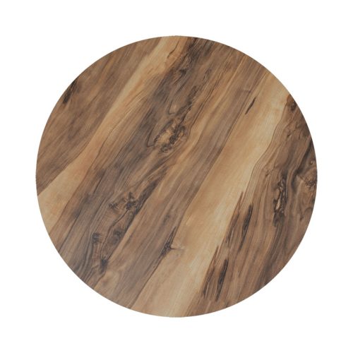 Επιφάνεια τραπεζιού Noble pakoworld Werzalit καρυδί Φ60εκ πάχους 25mm