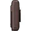 Side view of a brown protective phone case with a belt clip on the right side.