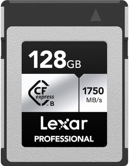 xlarge_20260313170007_lexar_professional_cfexpress_b_silver_cfexpress_128gb | Kounio.gr 128 GB Lexar Professional CFexpress B memory card with 1750 MB/s speed