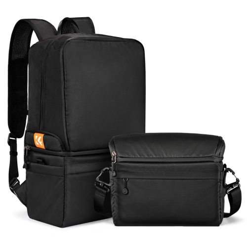 K&F Concept KF13.129 Αναδιπλούμενη Τσάντα Φωτογραφικής Μηχανής 2 σε 1 22L Travel & Everyday Camera Bag Urban Wander 03 (Μαύρο)