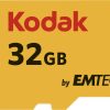 Kodak-branded 32 GB memory card (orange) by EMTEC