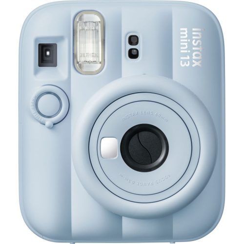 20260630161826_fujifilm_instax_mini_13_instant_fotografiki_michani_frost_blue | Kounio.gr Blue Instax Mini 13 instant camera front view with lens, flash, and mode dial visible
