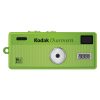 Bright green Kodak Charmera 2000 compact camera with a centered lens and small black viewfinder on the right, labeled 'Kodak Charmera' and '2000' on the front.