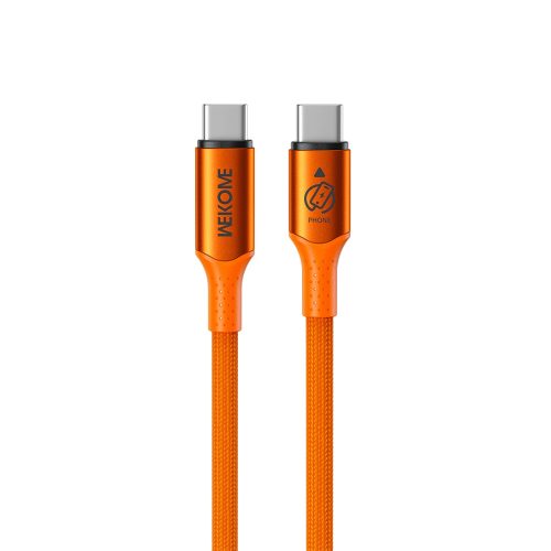 Καλώδιο Φόρτισης WK WDC-C23 USB-C σε USB-C PD 140W 1.2m Πορτοκαλί