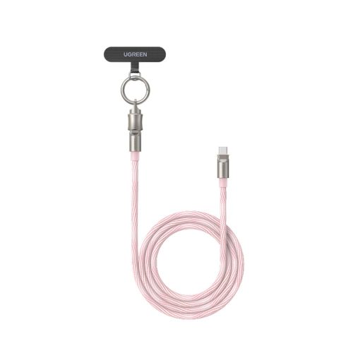 Καλώδιο Φόρτισης UGREEN L508 35510 USB-C σε USB-C PD 60W Lanyard 1.2m Ροζ