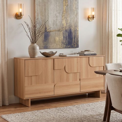Μπουφές Jenfia pakoworld mdf σε φυσική απόχρωση 150x39x75,5εκ