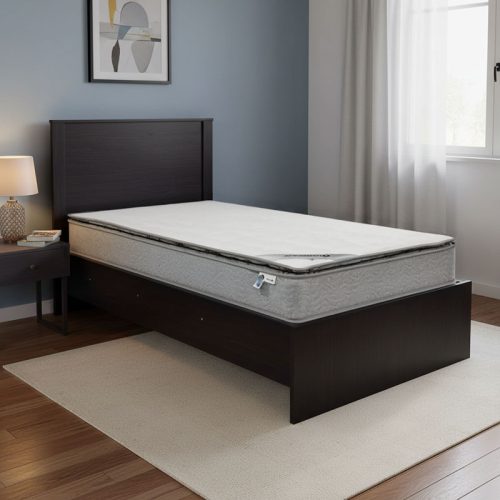 Κρεβάτι με στρώμα Athos-Perfecto pakoworld wenge 90x190εκ