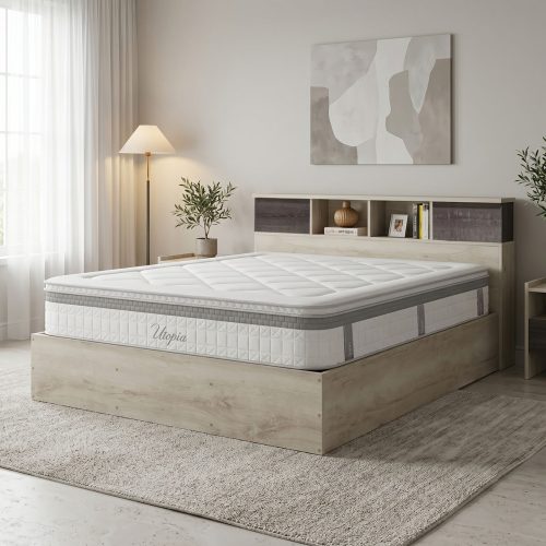 Κρεβάτι με στρώμα Olympus Utopia pakoworld castillo toro 160x200εκ