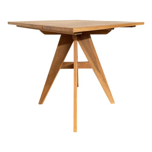 Τραπέζι Cadrada pakoworld teak ξύλο σε φυσική απόχρωση 80x80x76εκ