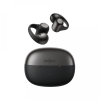 True wireless earphones with a two-tone charging case; SHOKZ logo on the lid and the earbuds hovering above the case