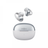Silver true wireless earbuds with a white/metallic charging case (SHOKZ branding).
