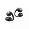 Pair of black true wireless earbuds with winged, ergonomic tips for a secure fit