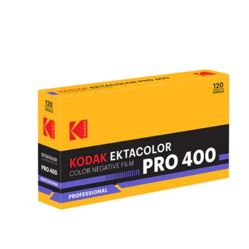Kodak Ektacolor color negative film box, yellow and black, with PRO 400 large white text