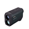 Nikon Laser 50 rangefinder with dual front lenses and dark green body on white background