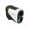 Compact monocular rangefinder labeled 'CoolShot Pro III Stabilized' with green-tinted lenses and black-white body