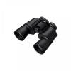 Black binoculars with a central hinge and large objective lenses viewed from above, illustrating a compact outdoor optic set.