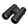 Black Nikon binoculars with a central focus wheel, viewed from above, showing dual eyepieces and textured grip